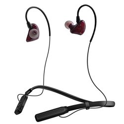 Yjydada Wireless Sports Earphones Neckband Headset With MIC For Iphone Red