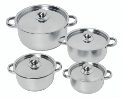 Silver Stainless Steel 8 Piece Cookware