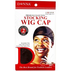 Donnay Donna Stocking Wig Cap Brown 2PCS