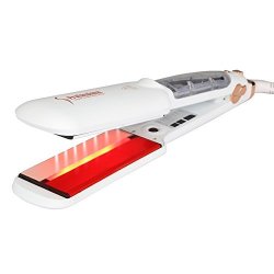 Professional Multifunction Infrared Steam Hair Straightener Flat Iron With Hair Treatment Protection No Damage Hair Protein Keratin Smooth Hair Quikly 2 Inch Dual Voltage