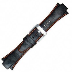 Seiko Sportura Leather Band 15MM Black Orange Stitching 4KG1JZ Prices |  Shop Deals Online | PriceCheck