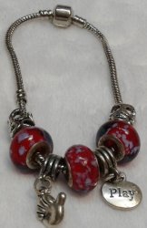 Pandora Beads On Snake Chain Bracelet