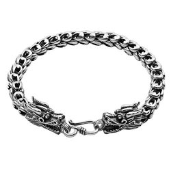 Sterling Silver Dragon Bracelet - Handmade Vintage 925 Jewelry 7" 7.5" 8" 8.5" Or 9" Sterling Silver 4MM Wide 8.5 Inches