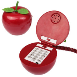 Fashionable Unique Red Apple Style Phone Home-use Wired Telephone
