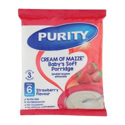 Purity Cereal Cream Of Maize Baby's Soft Porridge STRAWBERRY400G From 6 Months