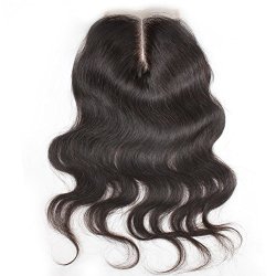 Bella Hair Peruvian Body Wave Lace Closure 1PCS 12" Middle Part Bleached Knots Human Virgin Hair Swiss Lace 4 4 Natural Color