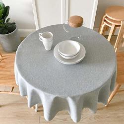 Fgdsa New Chinese Round Tablecloth For The Hotel Wear-resistant Anti-fading Solid Color Cotton Linen Table Cover-b DIAMETER160CM 63INCH