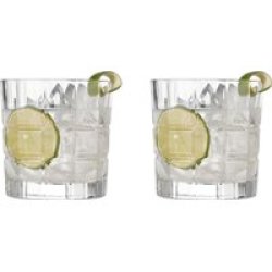 Glass Tumbler Short Gin -360ML-SET Of 2