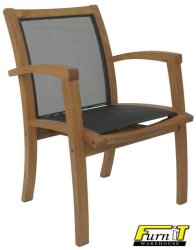 Samoa Textline Chair - Balau Hardwood - Outdoor
