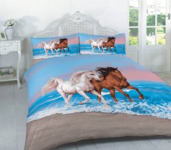 Beach Horse Duvet Sets - Horse Bedding - Single