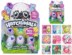 Hatchimals Colleggtibles Season 1 Gift Bundle Includes 4-PACK + Bonus Collectible 2-PACK With Nest And Bonus Shopkins Sticker Set