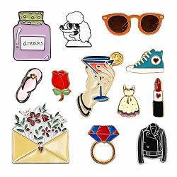 11 Pieces Enamel Pin Badges Brooch Pins Badges Metal Badge Pins Fashional Accessory For Women Teenager Suitable For Clothing Bags Jackets Diy Crafts Hey Gorgeous