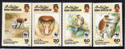 Brunei 1991 "proboscis Monkey" Set Of 4 Umm. Sg 483-6. Cat 9 35 Pounds.