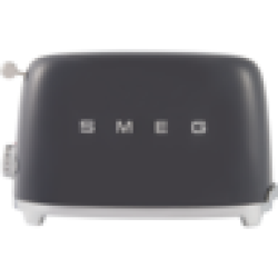 Smeg Slate Grey Retro 2-SLICE Toaster