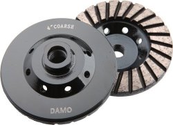 Damo 4 Diamond Turbo Grinding Cup Wheel Coarse Grit For Concrete Granite Floor
