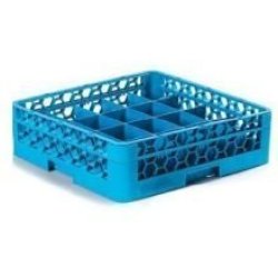Full-size Dishwasher Cup Rack W 16 Compartments Polypropylene Blue