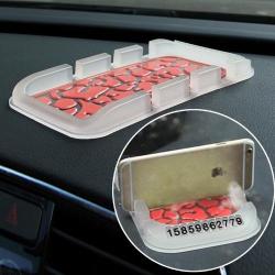 Silicone Pad Non-slip Dashbord Mat Car Mount Holder With Parking Phone Number For Phone Samsung S...