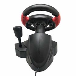 Miniflower Gaming Racing Wheel - FT33 Series 200 Rotation Game Steering Whee Dual Motor Vibration With Responsive Pedals Compatible With PS3 PC D-input x-input