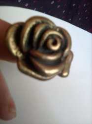 Bronze Rose Ring 30MM...ADJUSTABLE