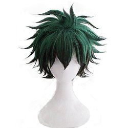 Magic Acgn Short Cosplay Wig Green And Black Game Hairunisex Halloween Wig