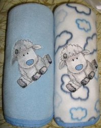 Fleecy Baby Blankets - Twin Pack - Tatty Teddy's Friend - Cotton Socks