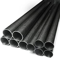 Abester Roll Wrapped Carbon Fiber Tube Id 15MM X Od 17MM X 500MM 3K Glossy Pipe 1 Piece