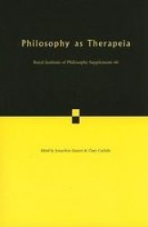 Philosophy as Therapeia Paperback
