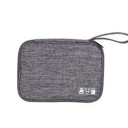 Waterproof Electronic Organizer - Travel Cable & Accessory Bag Light Grey