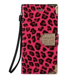 Iphone 6 Case Sandistore Leopard Wallet Leather Hard Case Cover For Iphone 6 Hot Pink