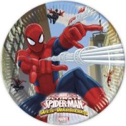 Ultimate Spiderman Web Warriors - 8 Paper Plates 23 Cm
