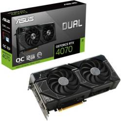 Asus Dual Rtx 4070 - Oc 12GB GDDR6X HDMIX1 DPX3 4 Displays 650W 2 Fans - PCIE4 - Up To 2550MHZ
