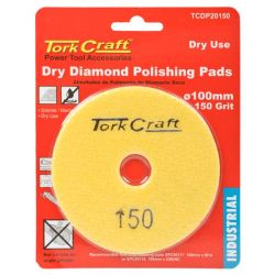 Tork Craft - 100MM Diamond Polishing Pad 150 Grit Dry Use