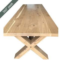 Picnic Dining Table - 10SEATER- 2400MMLX1100MMWX770MMH American Oak Clear Varnish