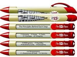 Greeting Pen "12 Step" Recovery Greeting Pens With Rotating Messages 6 Pen Set 36040
