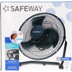 Safeway 23cm High Velocity Metal Floor Fan