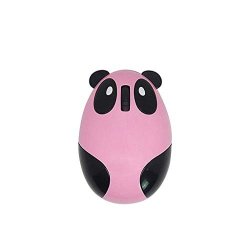 Wireless Mouse Lanyun Cute Wireless Rechargeable Mouse Cartoon Panda MINI Mouse Portable Mouse For PC Notebook Computer MINI Adapter Plug And Play Novelty Portable
