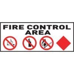 Sign - Fire Control Area 500 X 200MM