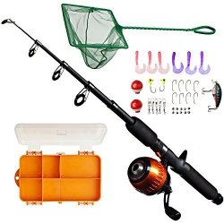 Lanaak Kids Fishing Rod Combo Set With Tackle Box Minnow Net Travel Bag And  Starter Guide 47 Pieces Prices, Shop Deals Online
