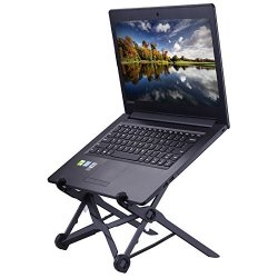 AISISAIWEN Ventilated Adjustable Laptop Stand For Pc macbook Black