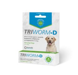 Triworm-d Worming Remedy In Large Dogs 4 Tablets 20-40KG