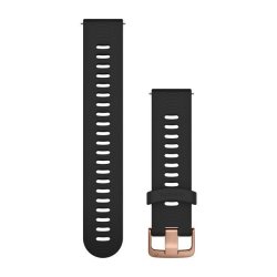 Garmin Quick Release Bands 20 Mm - Black With Rose Gold Hardware