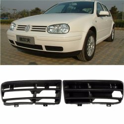 A Pair Front Bumper Lower Corner Grille Grill For Vw Golf MK4 97-05 Black