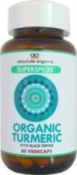 Absolute Organix Superspices Organic Turmeric Vegecaps 60 Vegecaps