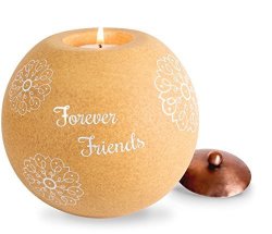 Cinnamon Swirl Tea Light Candle Holder Forever Friends Round