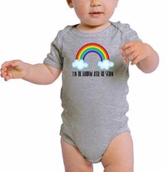 Rainbow Baby One-piece Newborn Baby Rompers Jumpsuit Baby Clothing - I'm The Rainbow - H.grey CA165RAINBOW S3 12-18