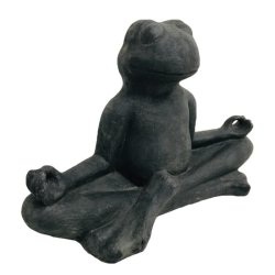 Large Meditating Frog Sotran Dekorativ