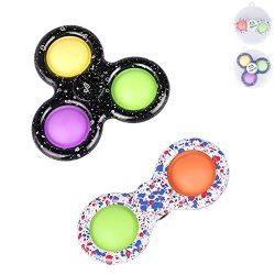 Simple Dimple Fidget Spinner Toy Fidget Sensory Toys Fidget Spinner Stress Relief Silicone Toy Handheld MINI Push Pop Bubble For Adult Kids With Add