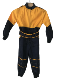 4-5 Years Kids Race Suit - Black yellow