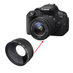 58mm 0.45x Wide Angle Macro Camera Lens For Canon Eos 350d 400d 450d 500d 1000d 550d 600d 1100d Dsl