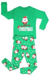 Elowel Little Boys"christmas Santa" 2 Piece Pajama Set 100% Cotton 2 Years
